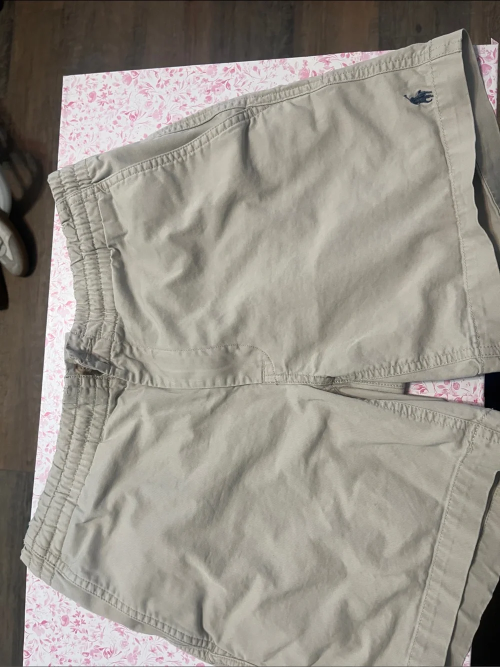 Polo by Ralph Lauren Men's Tan Elastic-Waist Flat Front Shorts